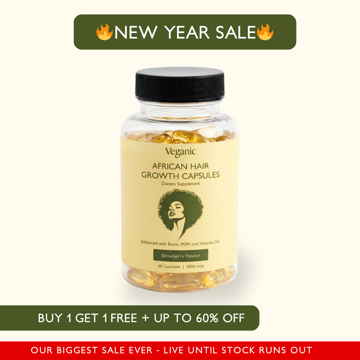 VEGANIC AFRICAN HAIR GROWTH CAPSULES