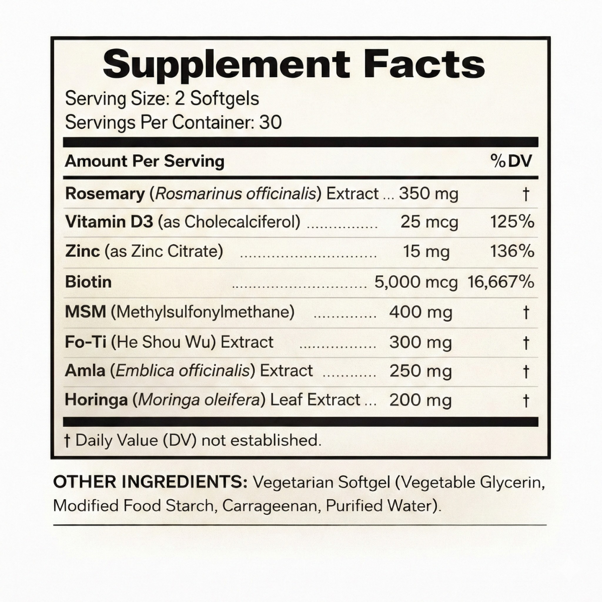 Rosemary Hair Growth Capsules