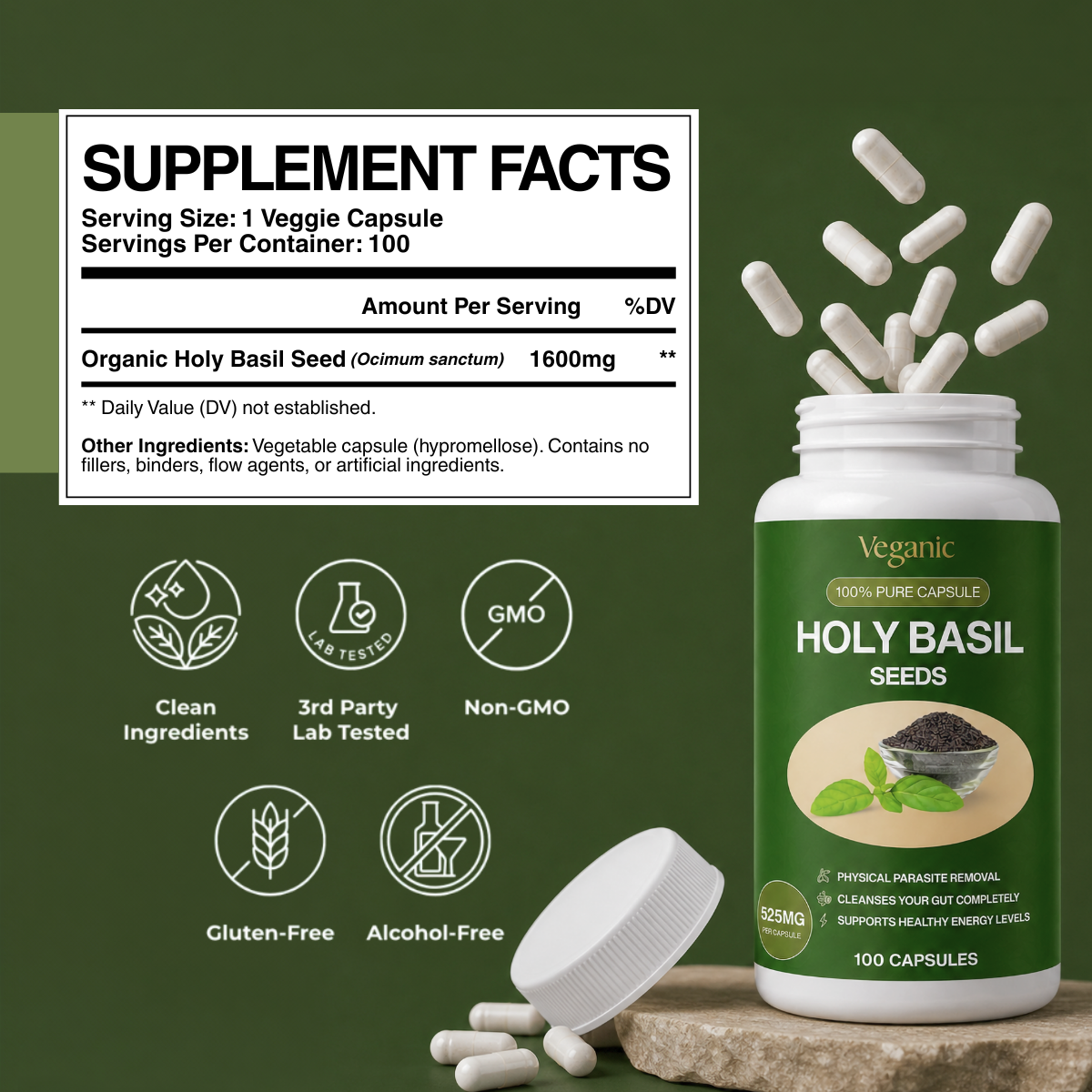 Holy Basil Seed Capsules
