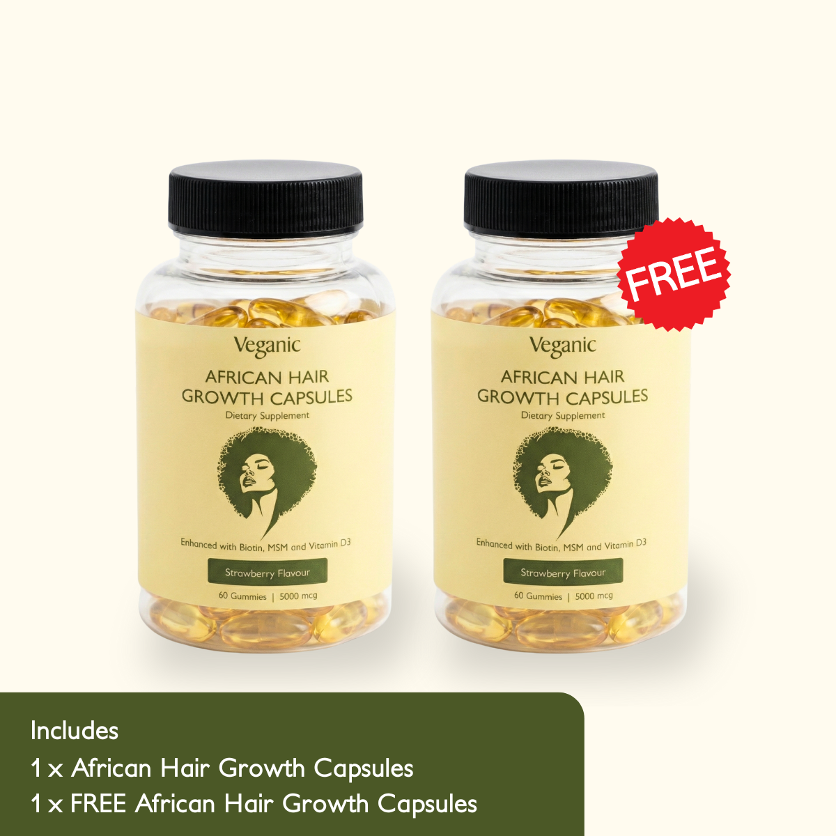 VEGANIC AFRICAN HAIR GROWTH CAPSULES
