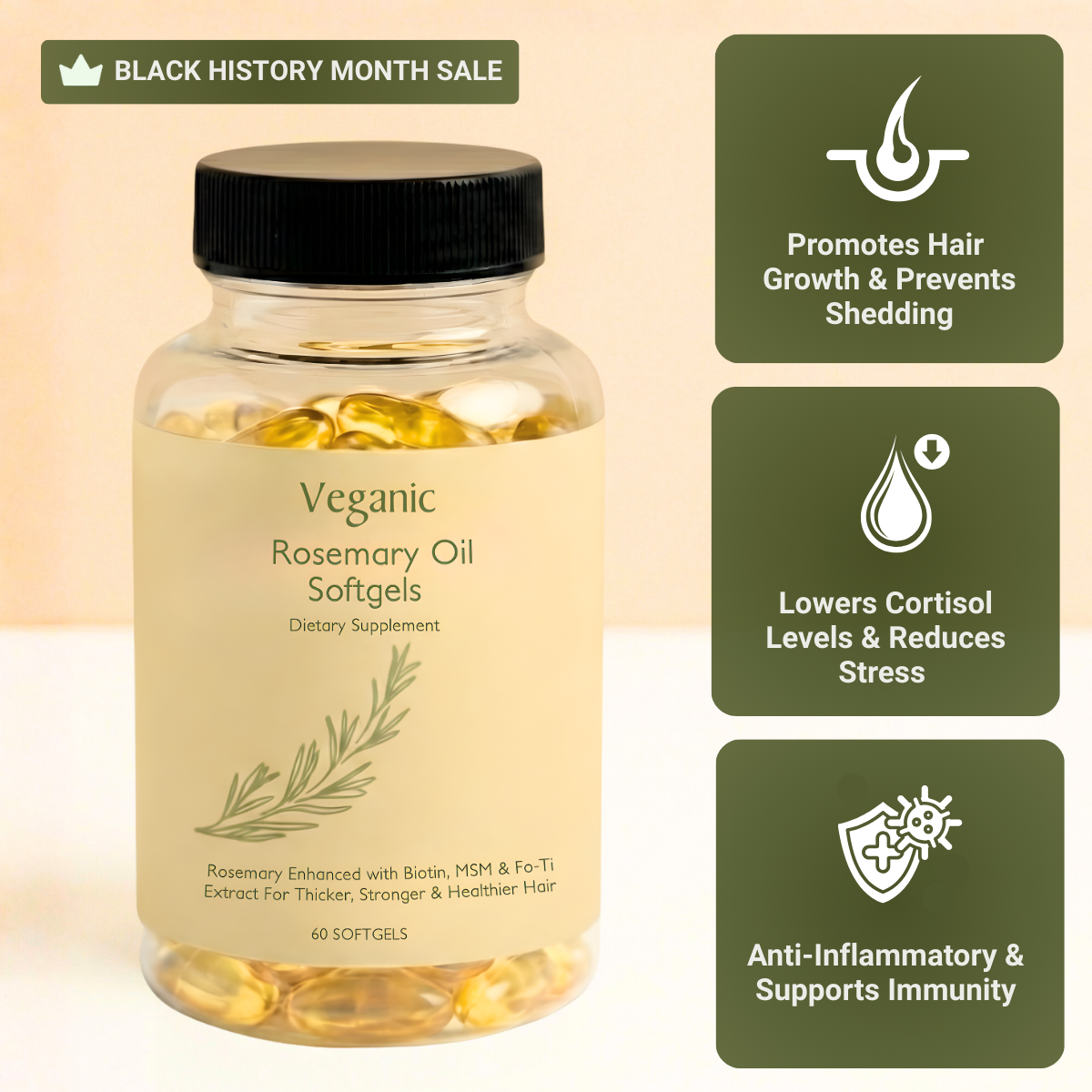 Veganic® Rosemary Oil Softgels