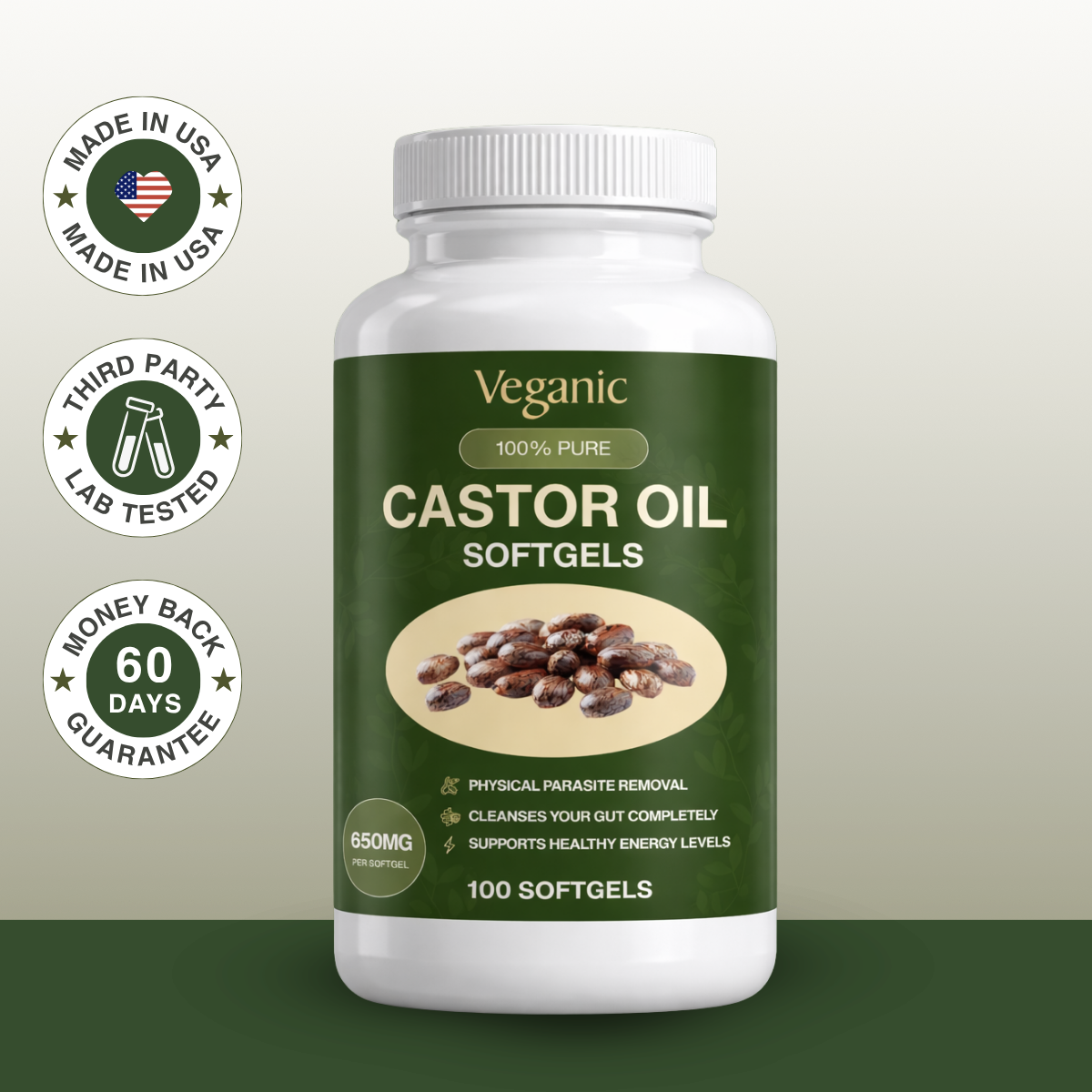 Veganic Castor Oil Softgels