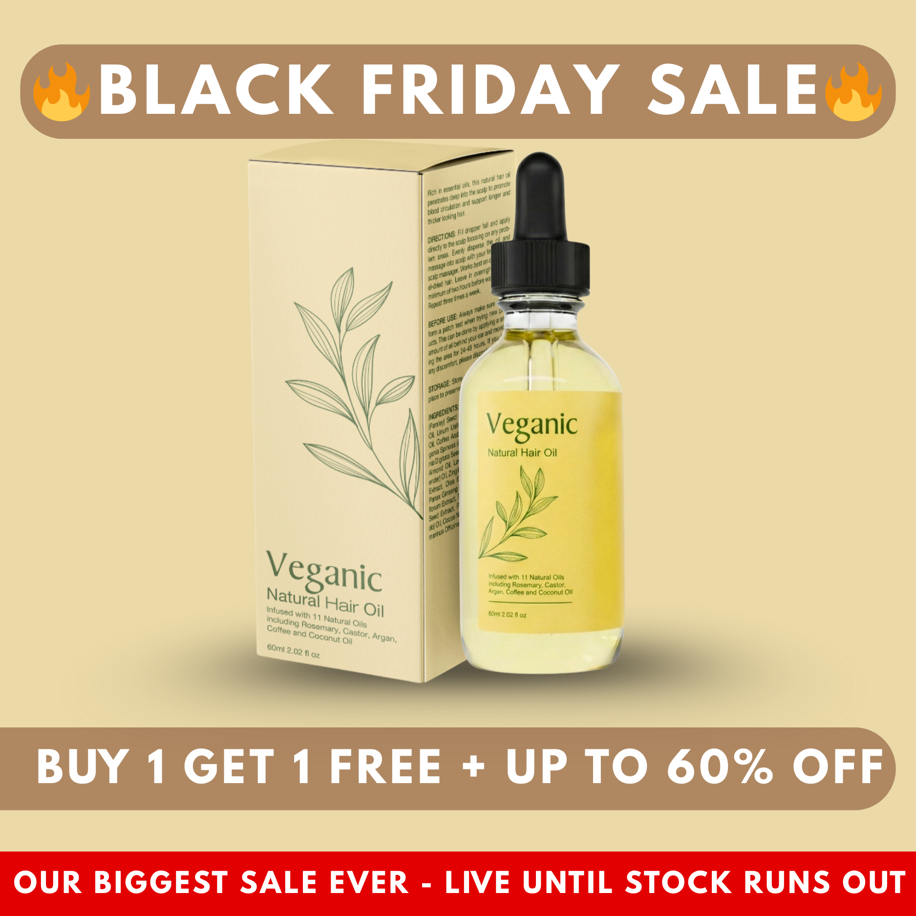 Early Black Friday Sale - Veganic Natural Hair Growth Oil