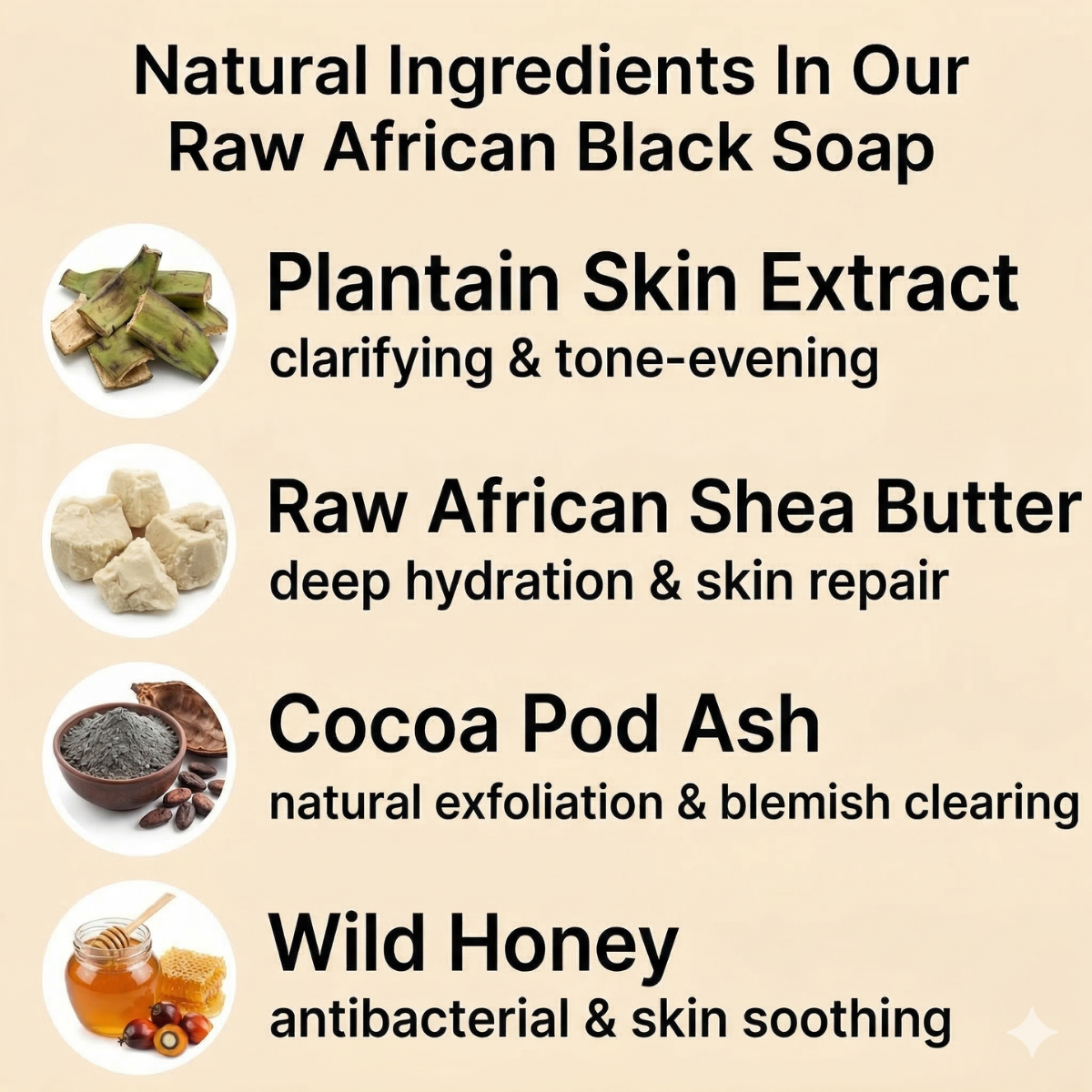 African Black Soap – 3 Bars