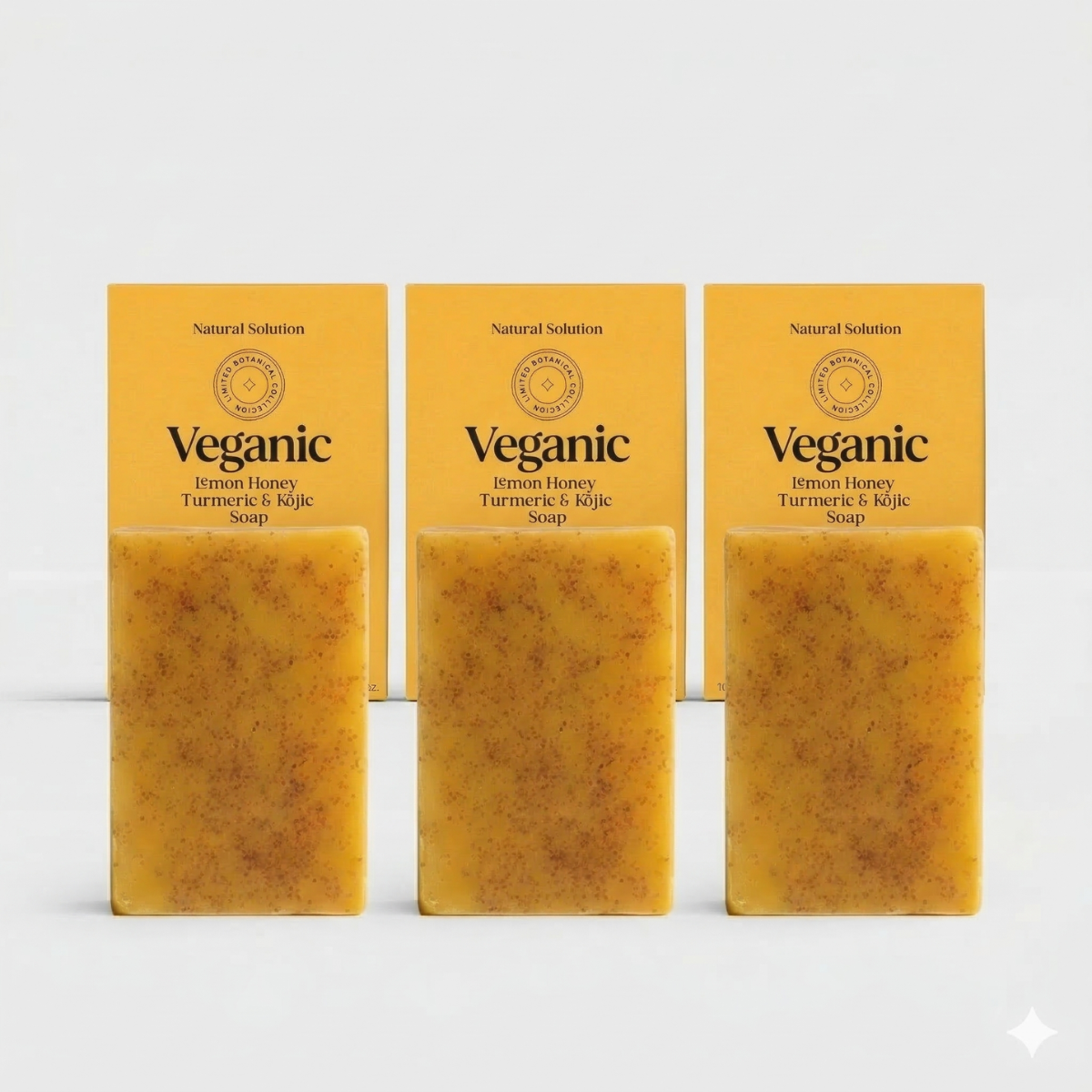Lemon Honey Turmeric Kojic Soap – 3 Bars