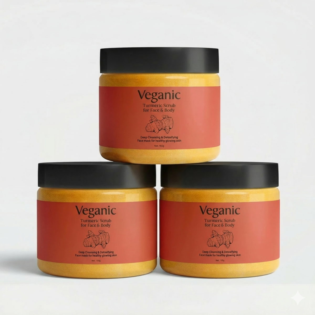 Turmeric Body Scrub – 3 Bottles