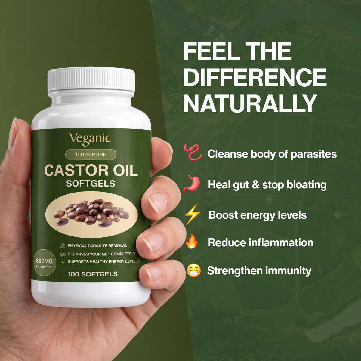 Veganic Castor Oil Softgels