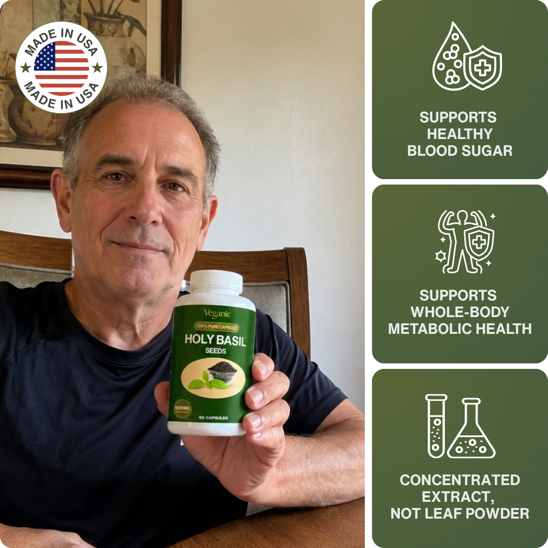 Holy Basil Seed Capsules - Natural Blood Sugar Support