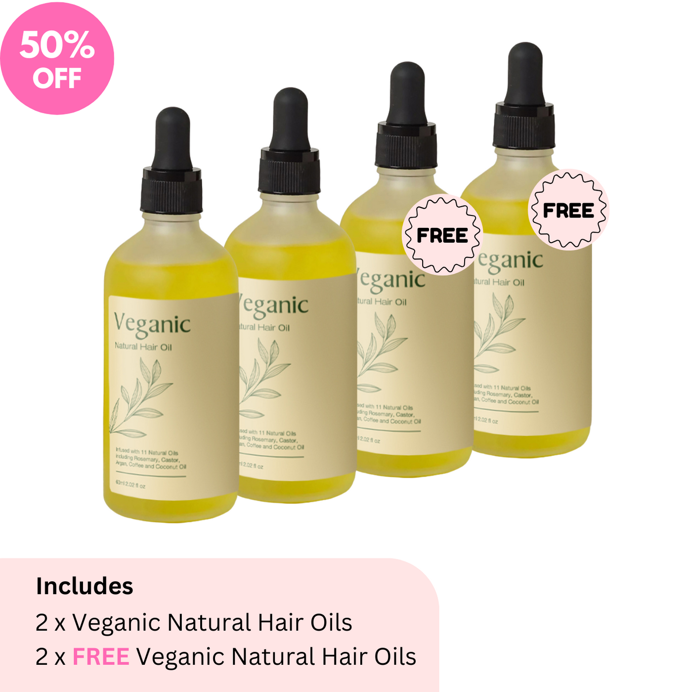 Mothers Day Sale - Veganic Natural Hair Growth Oil
