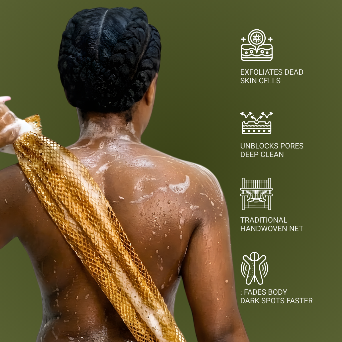 African Black Soap + Exfoliating African Net Sponge