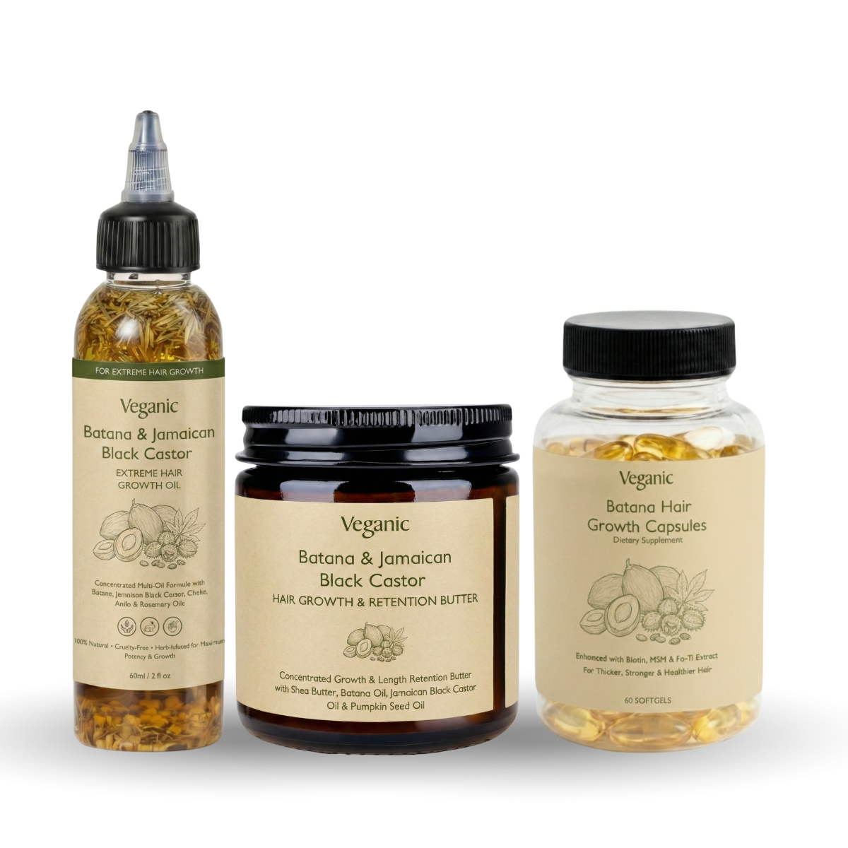 Batana & Jamaican Black Castor Extreme Growth Bundle