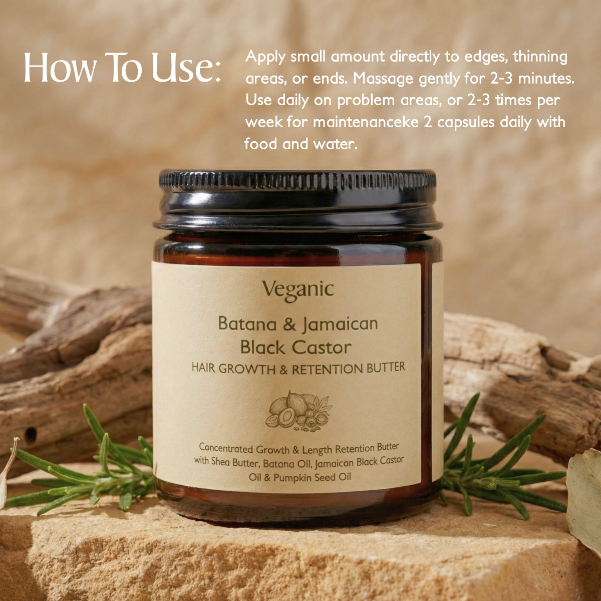 Batana & Jamaican Black Castor Hair Growth & Repair Butter