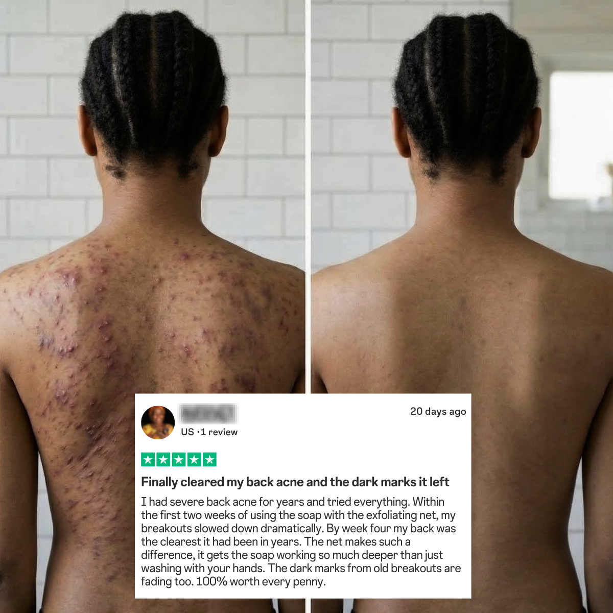African Black Soap + Exfoliating African Net Sponge
