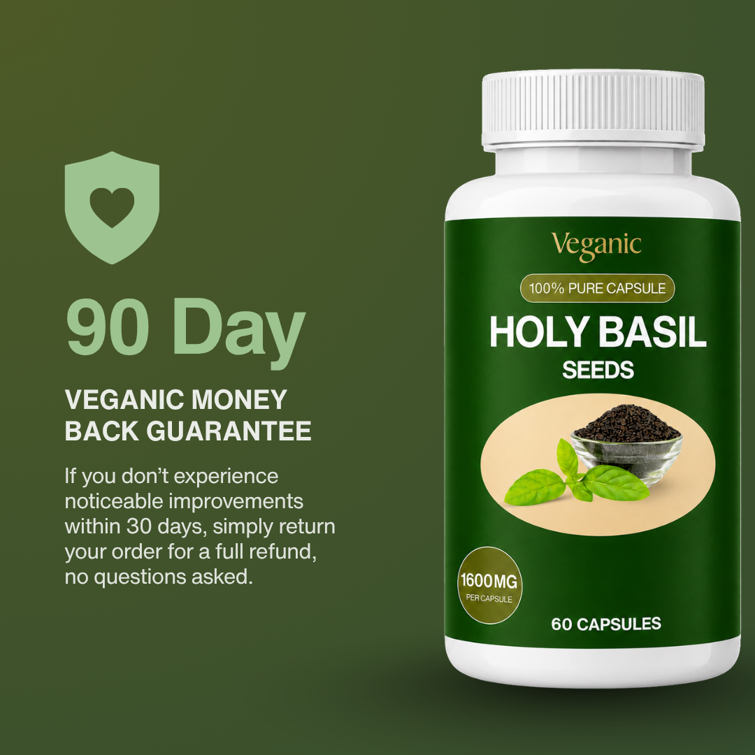 Stable Blood Sugar, More Energy, Less Cravings — Holy Basil Seed Capsules | Herbal Blood Sugar Support