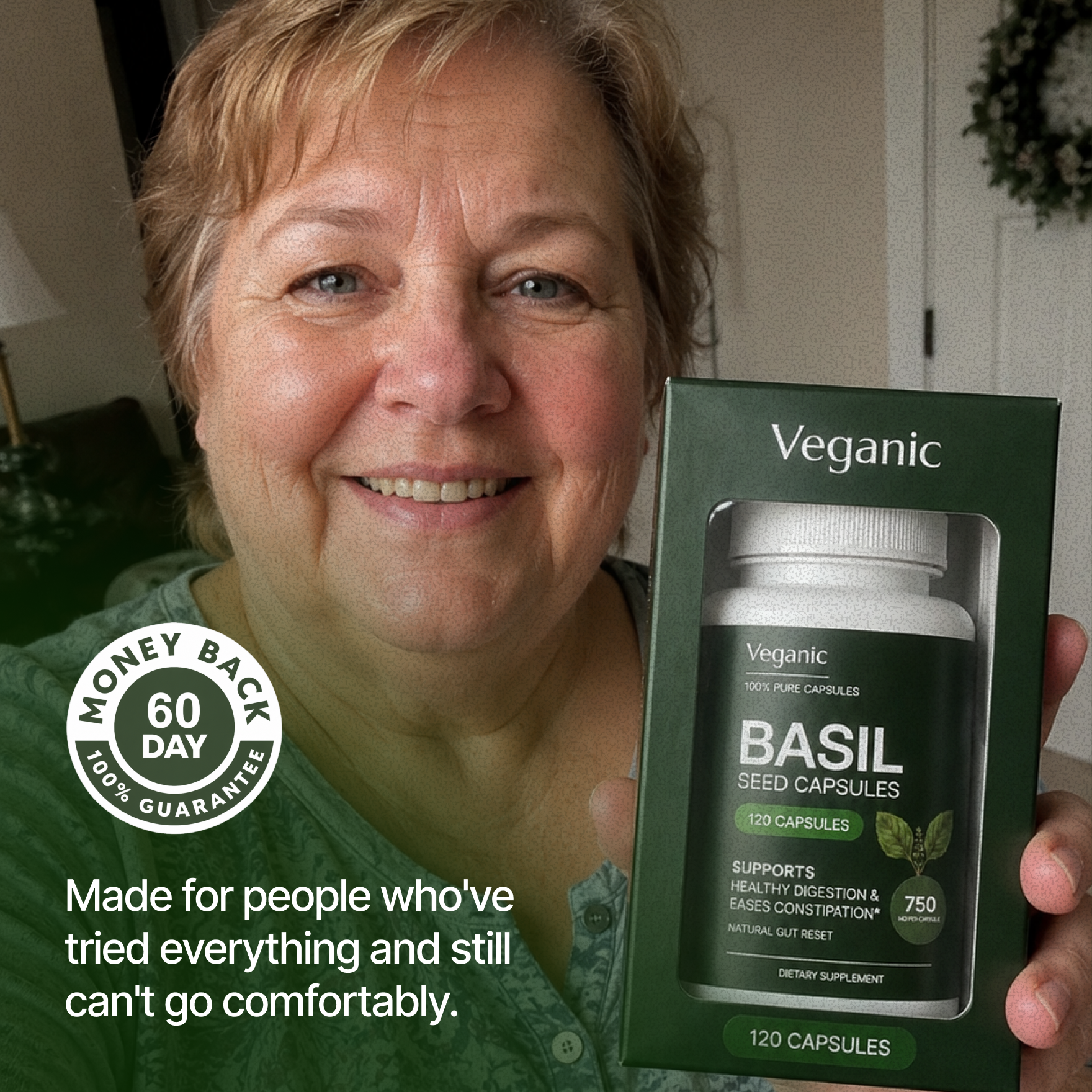 Natural, Lasting Constipation Relief - Basil Seed Capsules