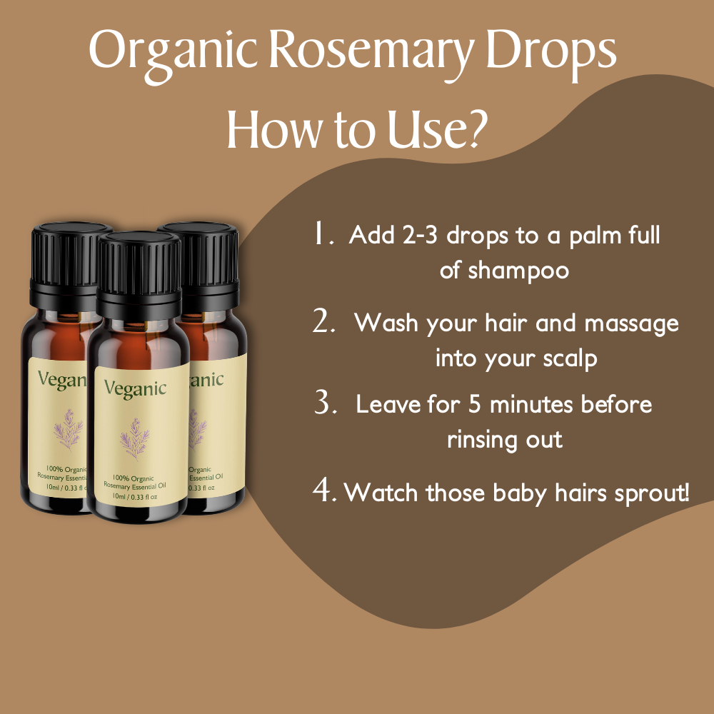 Organic Rosemary Oil - 3 month supply