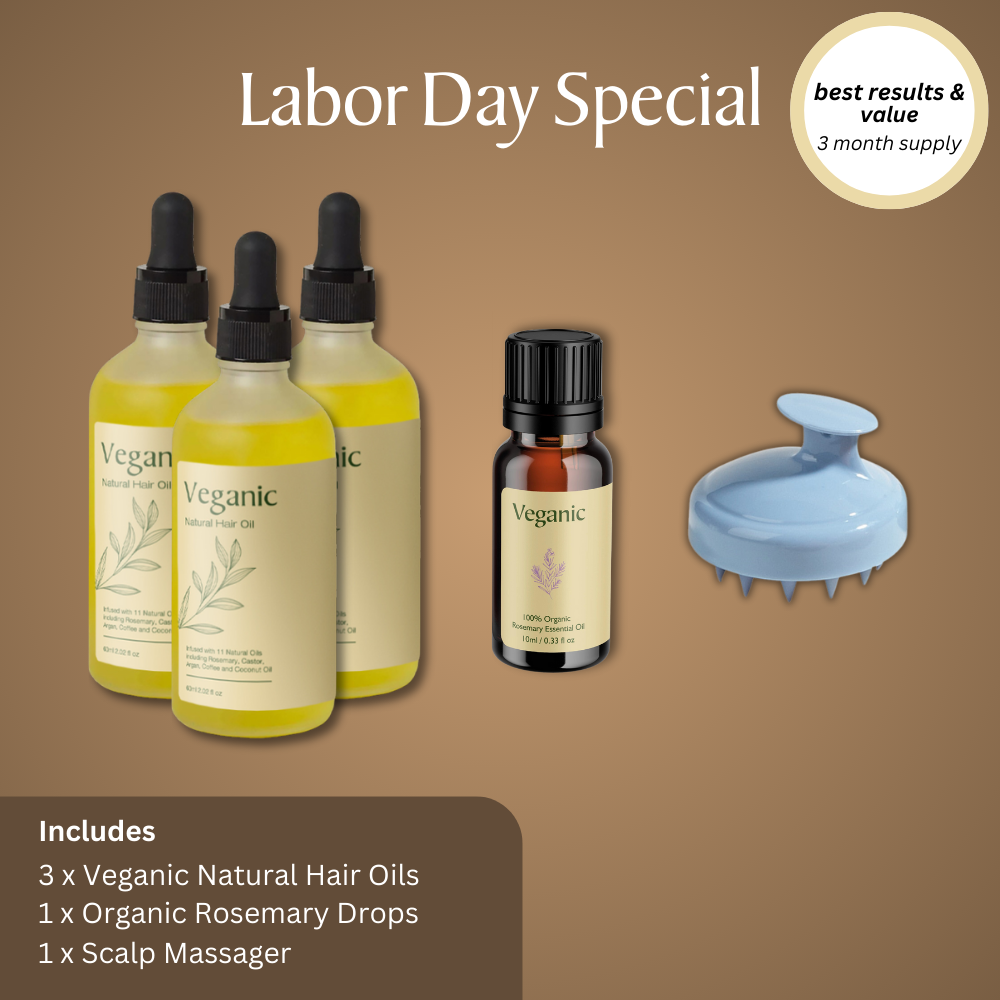 Labor Day Sale - Veganic Natural Hair Growth Oil